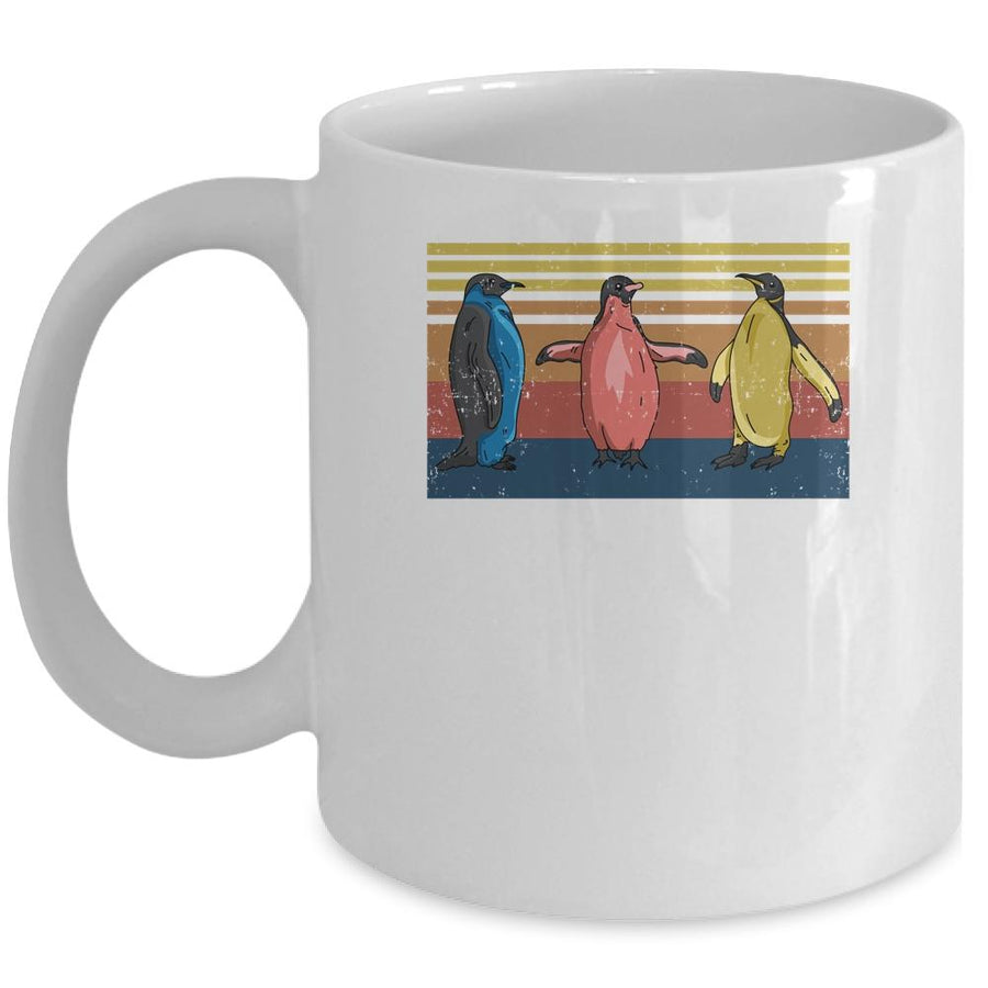 Penguin Vintage Retro Style Penguin Mug-Coffee Mug-Mug-White