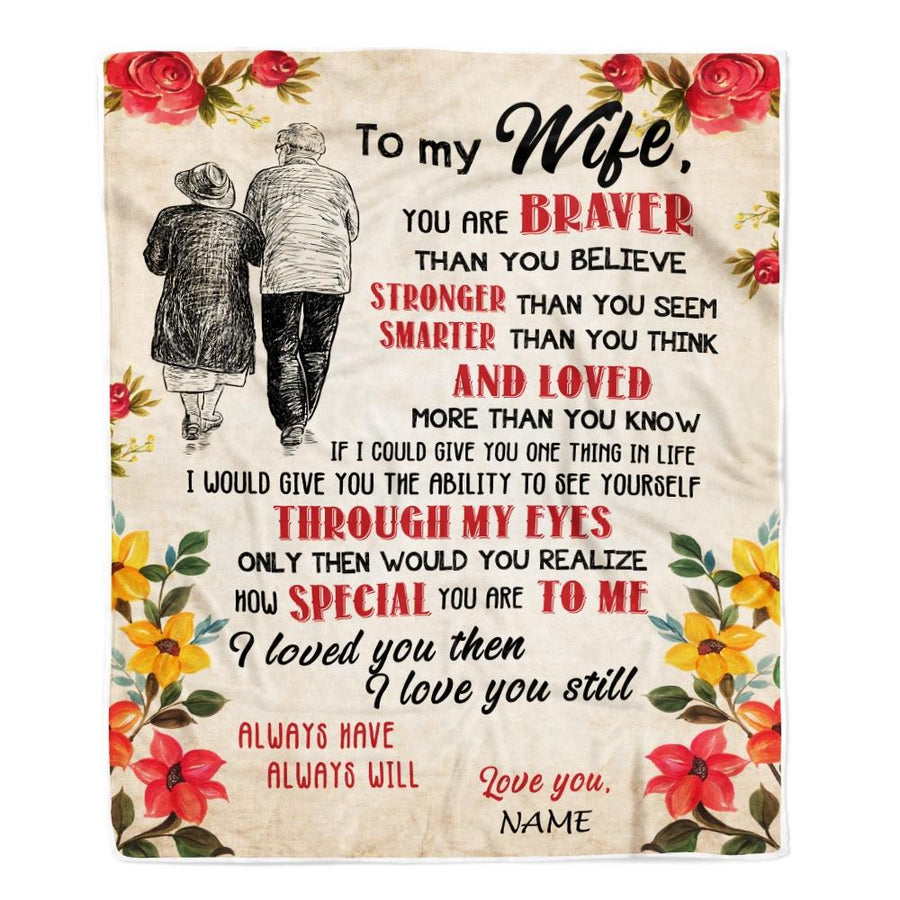 Personalized My Wife Blanket From Husband Grow Old Together Wife Wedding Anniversary Birthday Christmas Customized Fleece Blanket-Blanket-Fleece Blanket-30 x 40 Inches - Baby Size