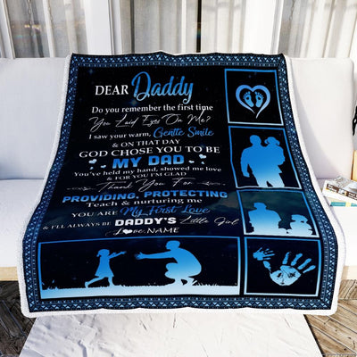 Personalized To My Dad Blanket from Daughter Thank You I'll Always Be Daddy's Little Girl Dad Father's Day Birthday Christmas Customized Fleece Blanket-Blanket-