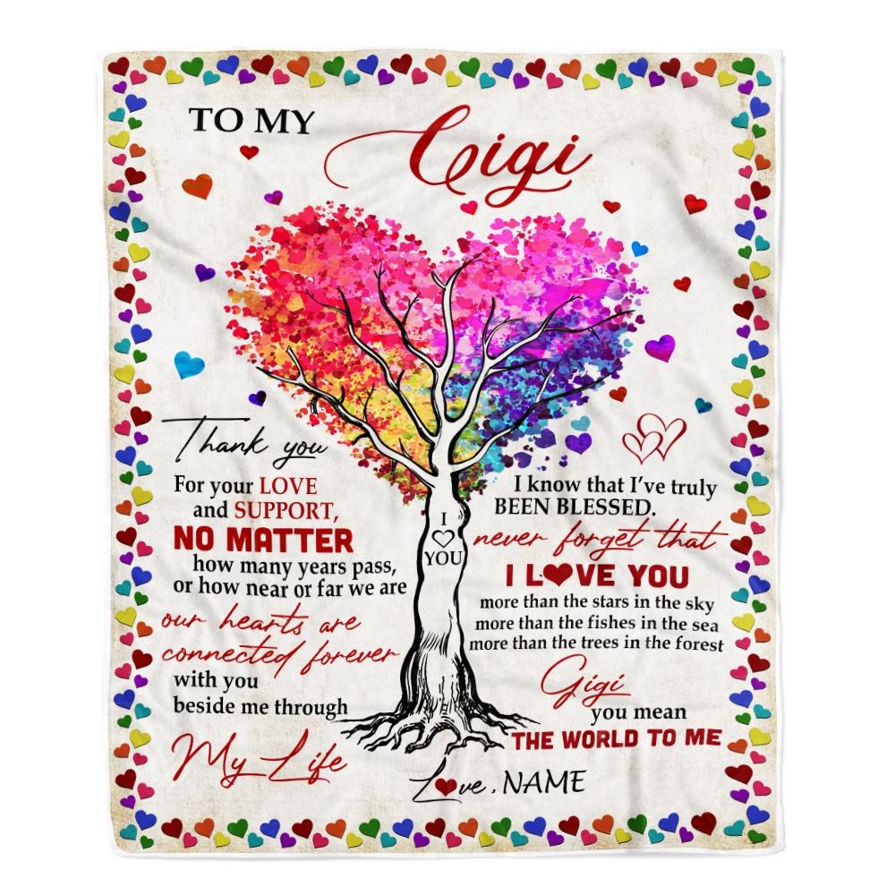 Personalized To My Gigi Blanket From Grandkids Never Forget That I Love You You Mean The World to Me Gigi Birthday Mothers Day Christmas Fleece Blanket-Blanket-Fleece Blanket-30 x 40 Inches - Baby Size