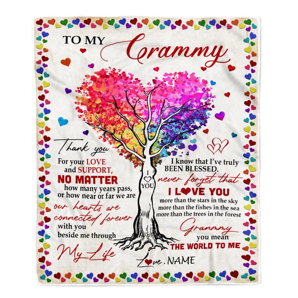 Personalized To My Grammy Blanket From Grandkids Never Forget That I Love You You Mean The World to Me Grammy Birthday Mothers Day Christmas Fleece Blanket-Blanket-Fleece Blanket-30 x 40 Inches - Baby Size