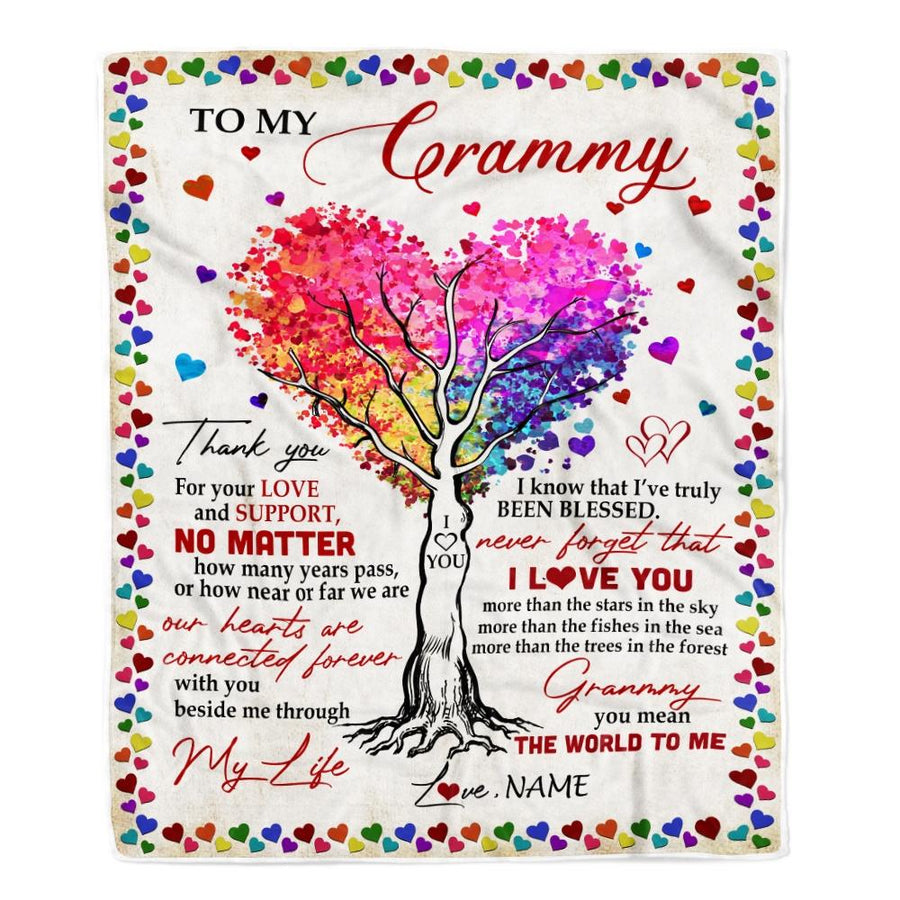 Personalized To My Grammy Blanket From Grandkids Never Forget That I Love You You Mean The World to Me Grammy Birthday Mothers Day Christmas Fleece Blanket-Blanket-Fleece Blanket-30 x 40 Inches - Baby Size