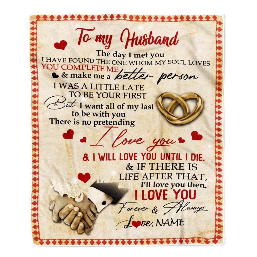 Personalized To My Husband Blanket From Wife The Day I Met You I Have Found The One Whom My Soul Loves Wedding Anniversary Birthday Christmas Fleece Blanket-Blanket-Fleece Blanket-30 x 40 Inches - Baby Size