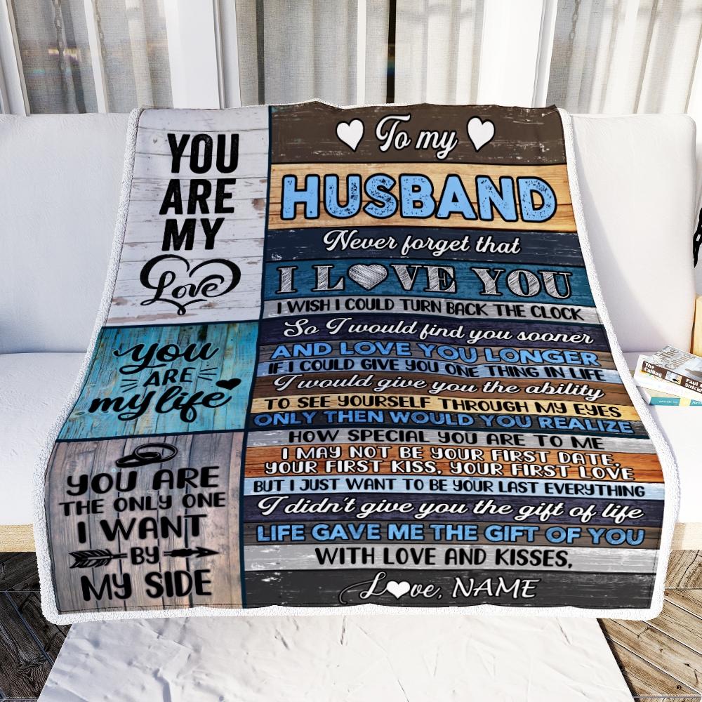 Personalized To My Husband Blankets For Husband From Wife You Are My Love Never Forget That I Love You Birthday Wedding Anniversary Christmas Fleece Blanket-Blanket-