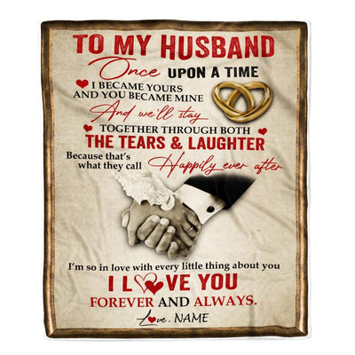 Personalized To My Husband Blankets From Wife I became Yours You Became Mine I Love You Birthday Wedding Anniversary Christmas Customized Fleece Blanket-Blanket-Fleece Blanket-30 x 40 Inches - Baby Size