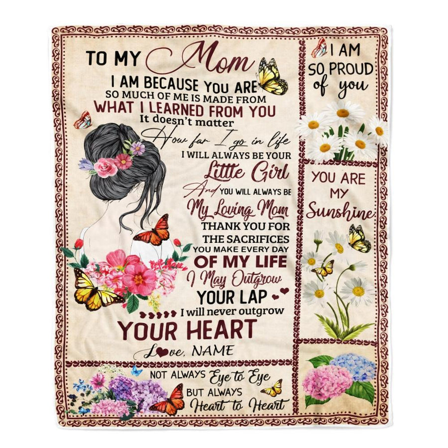 Personalized To My Mom from Daughter Blanket You Will Always Be My Loving Mom Birthday Mothers Day Thanksgiving Christmas Customized Fleece Blanket-Blanket-Fleece Blanket-30 x 40 Inches - Baby Size