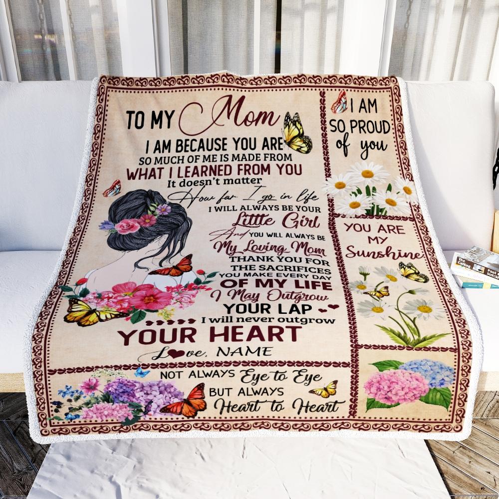 Personalized To My Mom from Daughter Blanket You Will Always Be My Loving Mom Birthday Mothers Day Thanksgiving Christmas Customized Fleece Blanket-Blanket-
