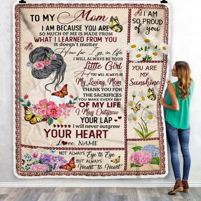 Personalized To My Mom from Daughter Blanket You Will Always Be My Loving Mom Birthday Mothers Day Thanksgiving Christmas Customized Fleece Blanket-Blanket-