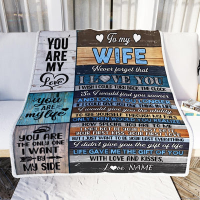 Personalized To My Wife Blankets For Wife From Husband You Are My Love Never Forget That I Love You Birthday Wedding Anniversary Christmas Fleece Blanket-Blanket-