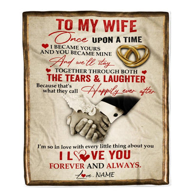 Personalized To My Wife Blankets From Husband I Became Yours You Became Mine I Love You Birthday Wedding Anniversary Christmas Customized Fleece Blanket-Blanket-Fleece Blanket-30 x 40 Inches - Baby Size