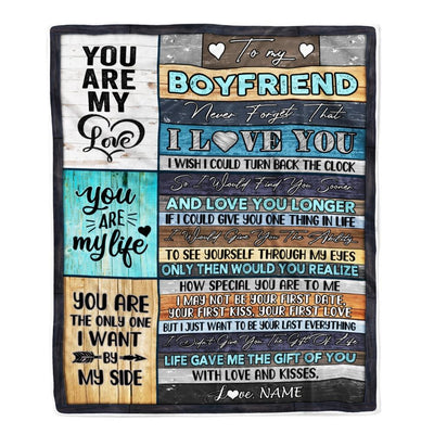 Personalized to My Boyfriend Blankets From Girlfriend Never Forget That I Love You Boyfriend Birthday Valentine's Day Christmas Customized Fleece Blanket-Blanket-Fleece Blanket-30 x 40 Inches - Baby Size