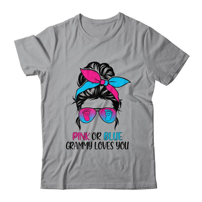 Pink Or Blue Grammy Loves You Gender Reveal Hair Glasses-T-Shirt & Tank Top-Classic T-Shirt-Sport Grey