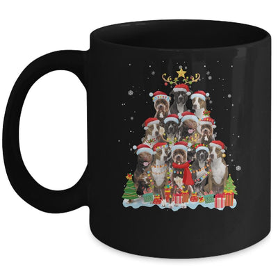 Pitbull Christmas Tree Pajama Xmas Mug-Coffee Mug-Mug-Black