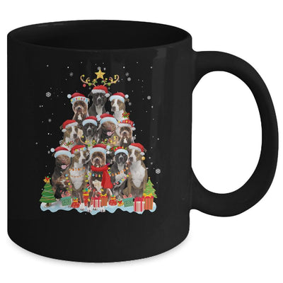 Pitbull Christmas Tree Pajama Xmas Mug-Coffee Mug-Mug-Black