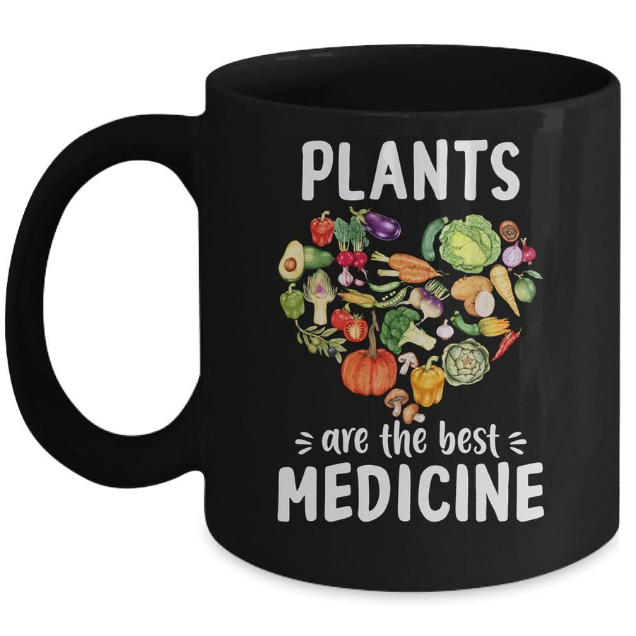 Plants Are Best Medicine Vegan Whole Food Plant Based Mug-Coffee Mug-Mug-Black