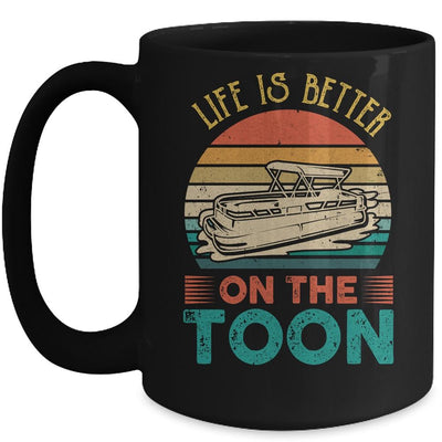 Pontoon Boat Life Is Better On Toon Pontoon Captain Mug-Coffee Mug-Mug-Black
