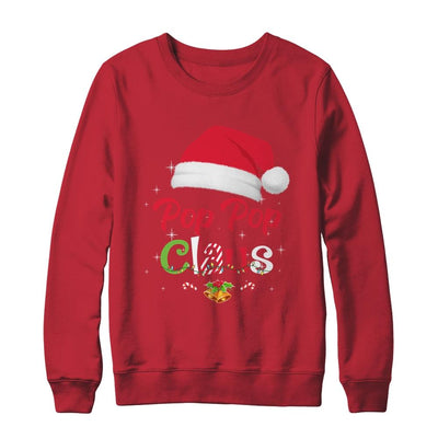 Pop Pop Claus Santa Christmas Matching Family Pajama Funny-T-Shirt & Sweatshirt-Crewneck Sweatshirt-Red