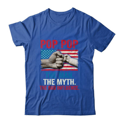 Pop Pop The Man The Myth The Bad Influence American Flag-T-Shirt & Hoodie-Classic T-Shirt-Royal