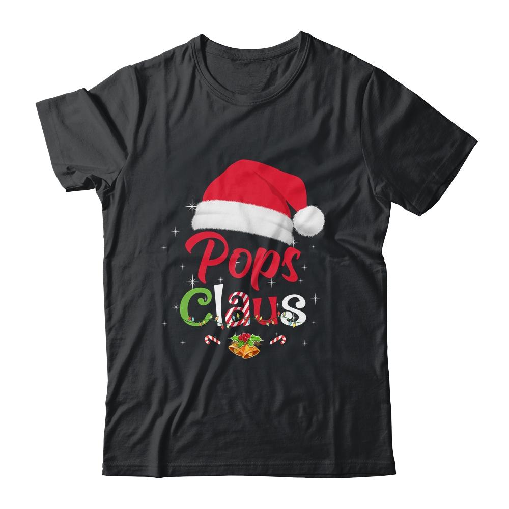 Pops Claus Santa Christmas Matching Family Pajama Funny-T-Shirt & Sweatshirt-Classic T-Shirt-Black