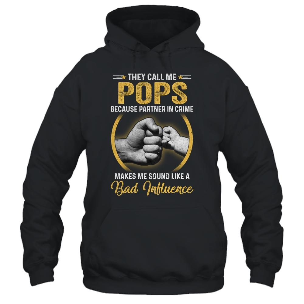 Pops For Men Funny Fathers Day They Call Me Pops-T-Shirt & Hoodie-Pullover Hoodie-Black