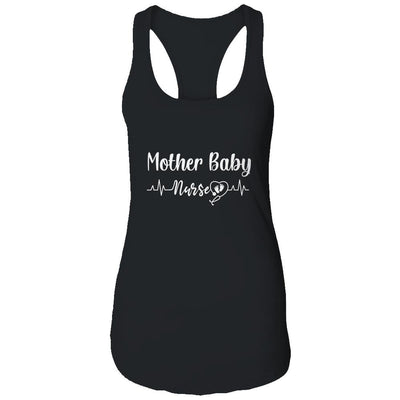Postpartum Mother Baby Nurse Mom Baby Postpartum Nursing-T-Shirt & Tank Top-Women's Ideal Racerback Tank-Black