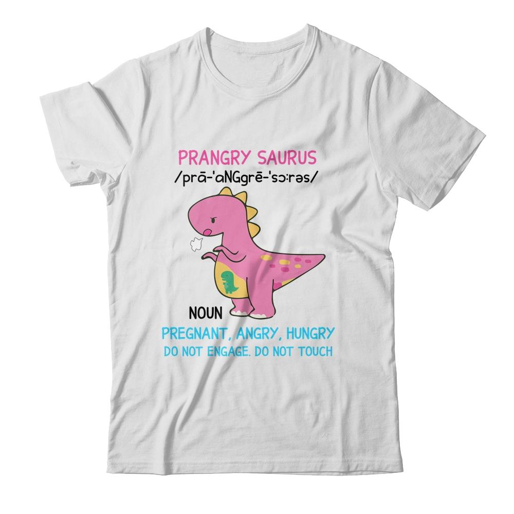 Prangry Saurus Definition Funny Pregnancy Announcement-T-Shirt & Tank Top-Classic T-Shirt-White