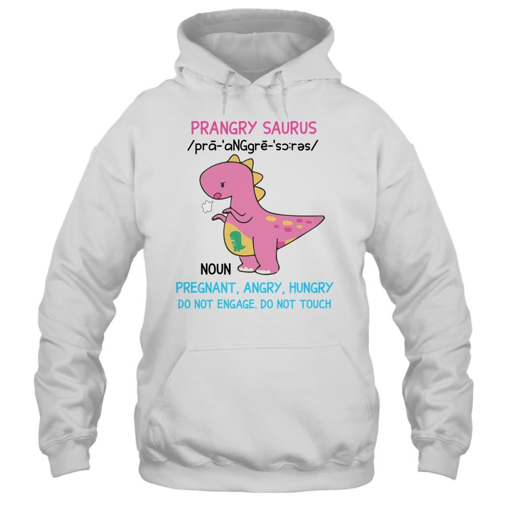 Prangry Saurus Definition Funny Pregnancy Announcement-T-Shirt & Tank Top-Pullover Hoodie-White