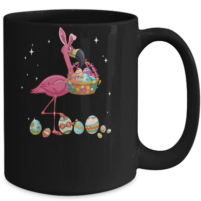 Pretty Easter Flamingo With Easter Basket Mug-Coffee Mug-