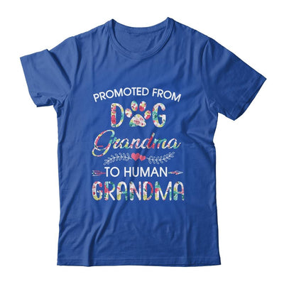 Promoted From Dog Grandma To Human Grandma Dog Lovers-T-Shirt & Tank Top-Classic T-Shirt-Royal