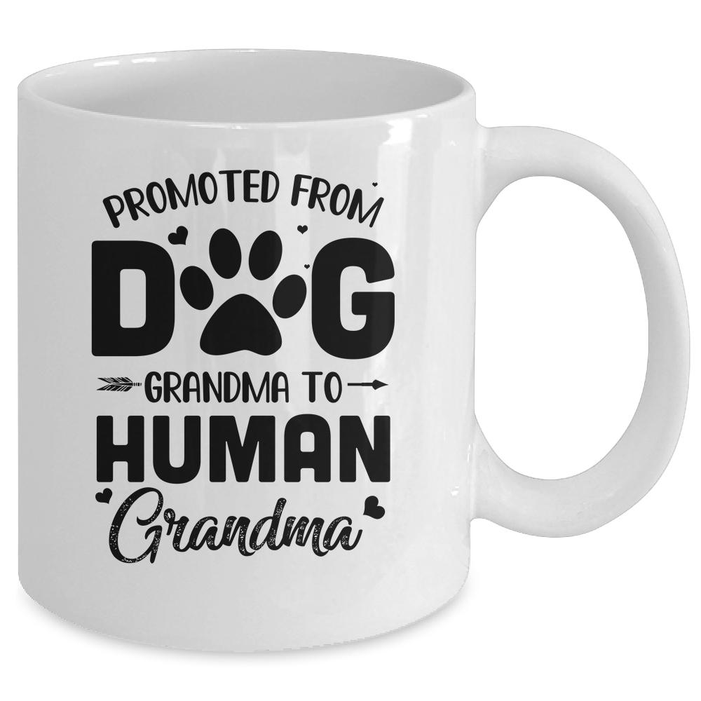 Promoted From Dog Grandma To Human Grandma Mother's Day Mug-Coffee Mug-