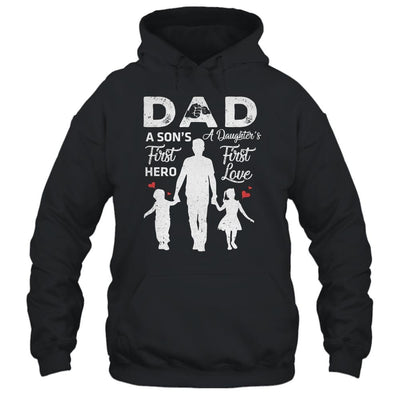 Proud Dad Of Twins Funny Fathers Day From Son Daughter-T-Shirt & Hoodie-Pullover Hoodie-Black