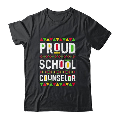 Proud School Counselor Africa Pride Black History Month-T-Shirt & Hoodie-Classic T-Shirt-Black