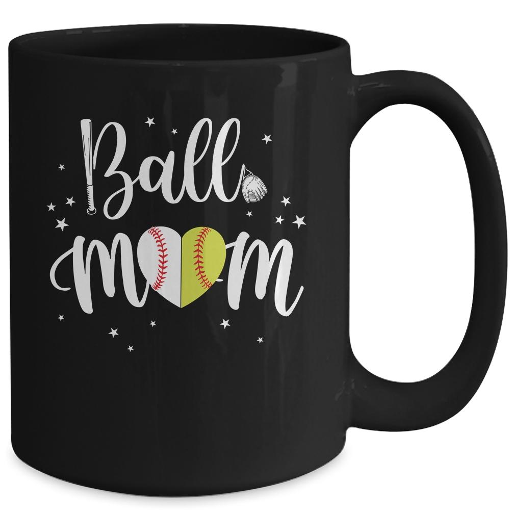 Proud Softball Baseball Mom Ball Mother Day Mug-Coffee Mug-