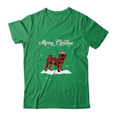 Pug Christmas Red Plaid Dog Lover Pajama Family Gift-T-Shirt & Sweatshirt-Classic T-Shirt-Irish Green