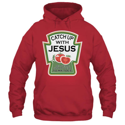 Catch Up With Jesus-T-Shirt & Hoodie-Pullover Hoodie-Red