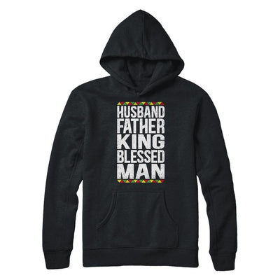 Husband Father King Blessed Man Black Pride Dad Gift-T-Shirt & Hoodie-Pullover Hoodie-Black