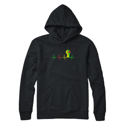 Black Pride Power Fist Heartbeat Strong Together-T-Shirt & Hoodie-Pullover Hoodie-Black