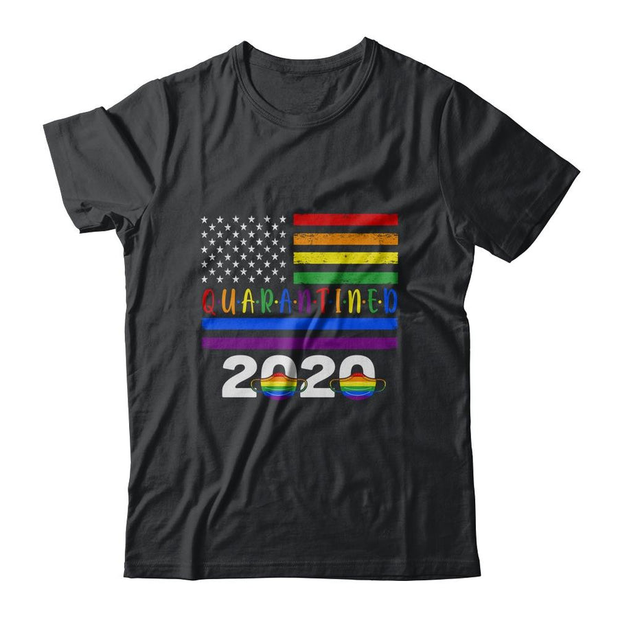 Quarantined Social Distancing LGBT-T-Shirt & Hoodie-Classic T-Shirt-Black