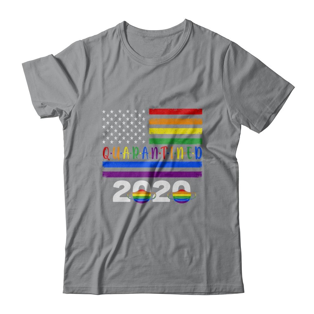 Quarantined Social Distancing LGBT-T-Shirt & Hoodie-Classic T-Shirt-Sport Grey