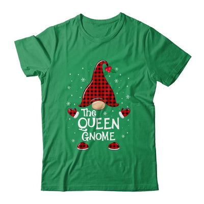 Queen Gnome Buffalo Plaid Matching Christmas Pajama Gift-T-Shirt & Sweatshirt-Classic T-Shirt-Irish Green