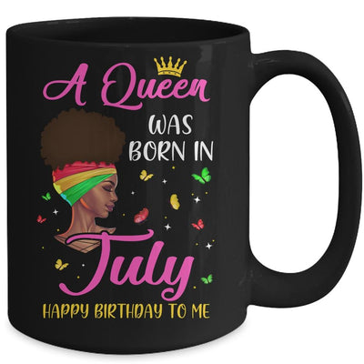 Queen Was Born In July Birthday Girl Black Women African Mug-Coffee Mug-