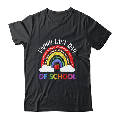 Rainbow Happy Last Day Of School Teacher Boys Girls Kids-T-Shirt & Hoodie-Classic T-Shirt-Black
