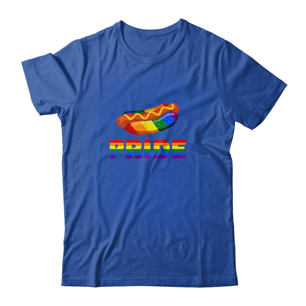 Rainbow Hotdog Fastfood LGBT Pride Gay Lesbian Colorful Love-T-Shirt & Tank Top-Classic T-Shirt-Royal