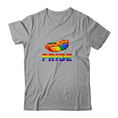Rainbow Hotdog Fastfood LGBT Pride Gay Lesbian Colorful Love-T-Shirt & Tank Top-Classic T-Shirt-Sport Grey