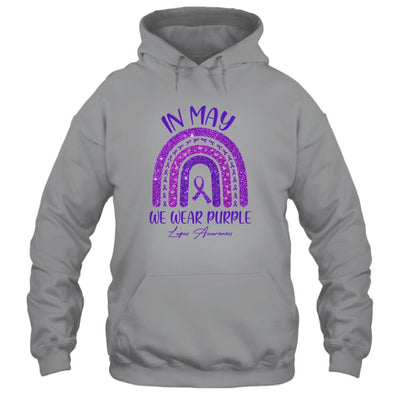 Rainbow In May We Wear Purple Lupus Awareness Month-T-Shirt & Hoodie-Pullover Hoodie-Sport Grey