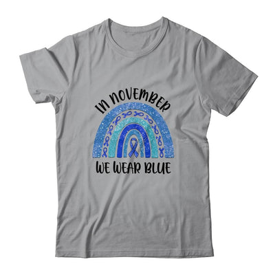Rainbow In November We Wear Blue Diabetes Awareness-T-Shirt & Hoodie-Classic T-Shirt-Sport Grey
