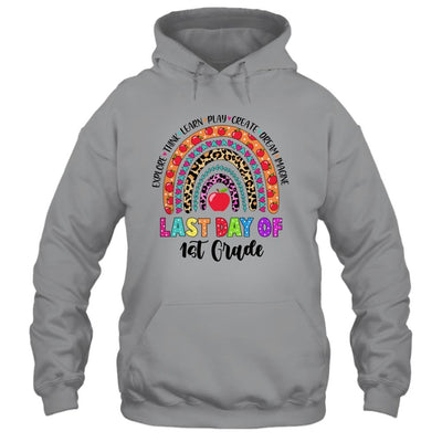 Rainbow Last Day Of School 1st Grade Teacher Student-T-Shirt & Hoodie-Pullover Hoodie-Sport Grey