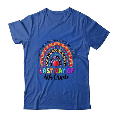 Rainbow Last Day Of School 4th Grade Teacher Student-T-Shirt & Hoodie-Classic T-Shirt-Royal