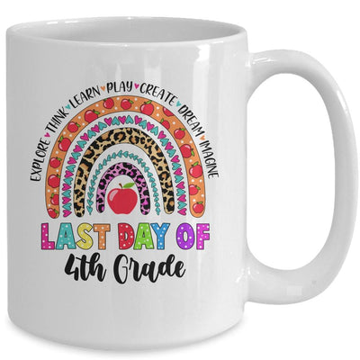 Rainbow Last Day Of School 4th Grade Teacher Student Mug-Coffee Mug-