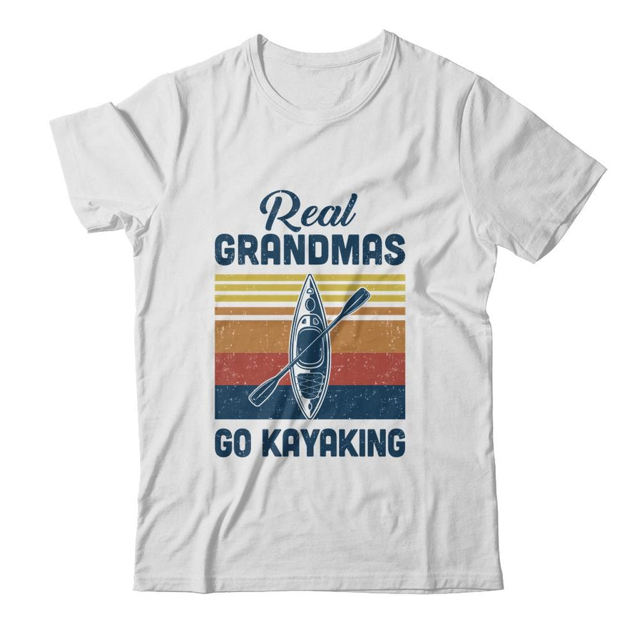 Real Grandmas Go Kayaking Whitewater River Lake-T-Shirt & Tank Top-Classic T-Shirt-White